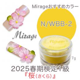 2025春期技能検定1級『桜』お勧め商品 ミラージュカラーパウダーN/WBB-2 7g