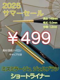 2025 サマーセール ￥499均一 ジェルブラシ ショートライナー(キャップ付き)